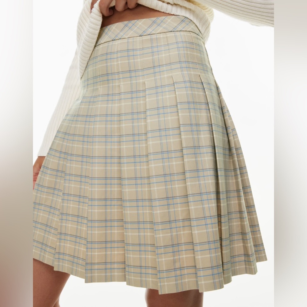 Sunday Best Olive Knee-length Pleated Skirt - Picture 8 of 8